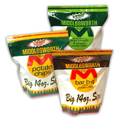 Middleswarth Potato Chip Variety 3-Pack: Original, Bbq, Sour Cre