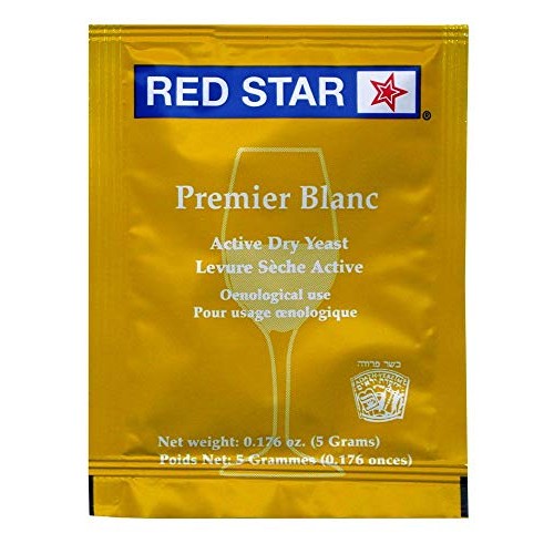 Red Star Premier Blanc Wine Yeast, 5 g, Pack of 11