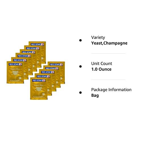 Red Star Premier Blanc Wine Yeast, 5 g, Pack of 11