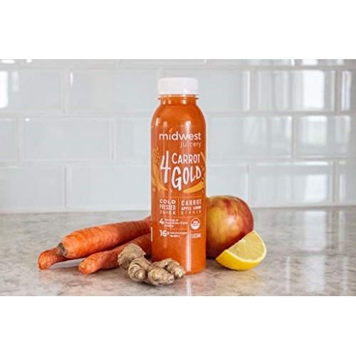 Midwest Juicery Organic, Cold-Pressed Juice. Carrot, Apple, Lemo