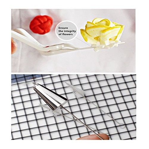 Cake Turntable Cake Decorating Kit Supplies - 24 Stainless Pipin