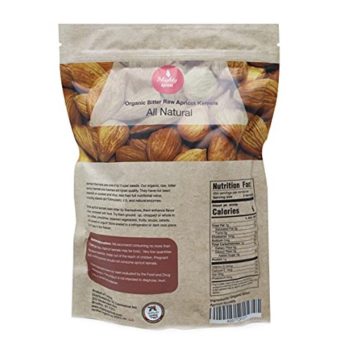 Mighty Apricot Organic Bitter Apricot Kernels1Lb 16Oz, Natural