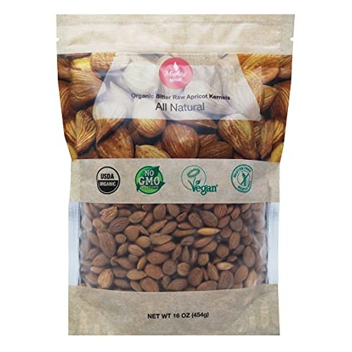 Mighty Apricot Organic Bitter Apricot Kernels1Lb 16Oz, Natural