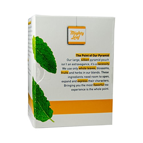 Mighty Leaf Whole Leaf Tea, Organic Mint Melange, 15 Tea Bags In