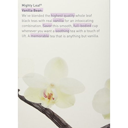 Mighty Leaf Whole Leaf Tea, Vanilla Bean, 15 Tea Bags Individual