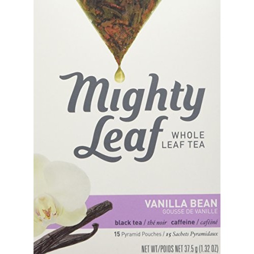Mighty Leaf Whole Leaf Tea, Vanilla Bean, 15 Tea Bags Individual