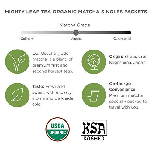 Mighty Leaf Tea Organic Matcha Singles Packets, Matcha Green Tea
