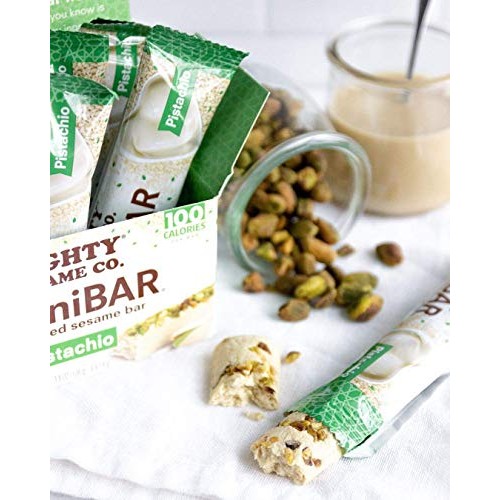 Mighty Sesame Tahini Bars With Pistachio 3.8Oz 8 Pack, 48 Bars