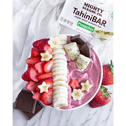 Mighty Sesame Tahini Bars With Pistachio 3.8Oz 8 Pack, 48 Bars