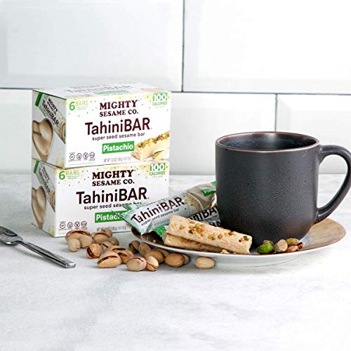 Mighty Sesame Tahini Bars With Pistachio 3.8Oz 8 Pack, 48 Bars