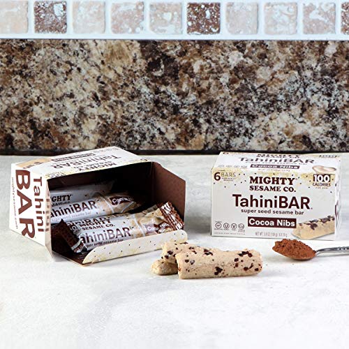Mighty Sesame Tahinibars With Cocoa Nibs 2 Pack, Total 12 Bars