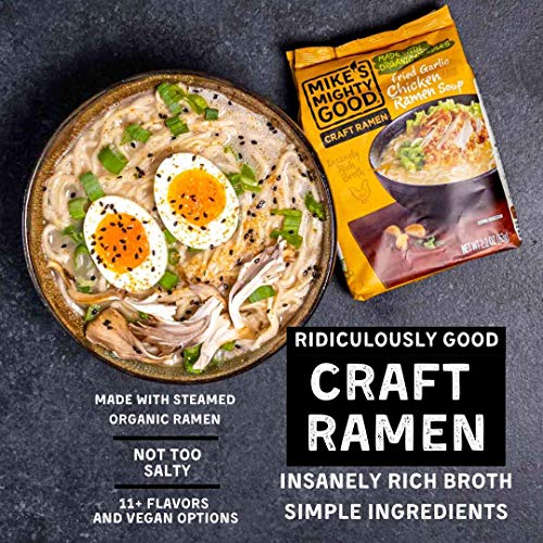 Mikes Mighty Good Ramen Soup Pillow Pack, Fried Garlic Chicken,