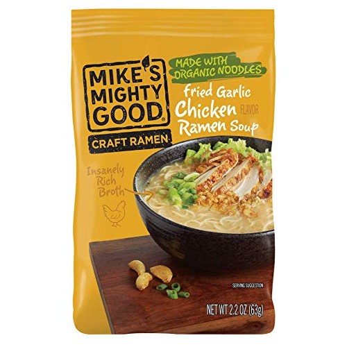 Mikes Mighty Good Ramen Soup Pillow Pack, Fried Garlic Chicken,