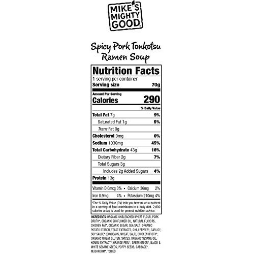 Mikes Mighty Good Spicy Pork Tonkotsu Ramen Noodle Soup, 2.4 Oun