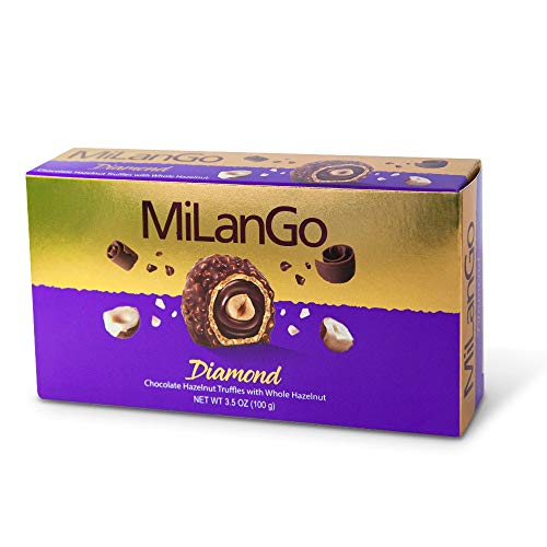 Milango Diamond Fine Hazelnut Milk Chocolate Pack Of 100 Gram
