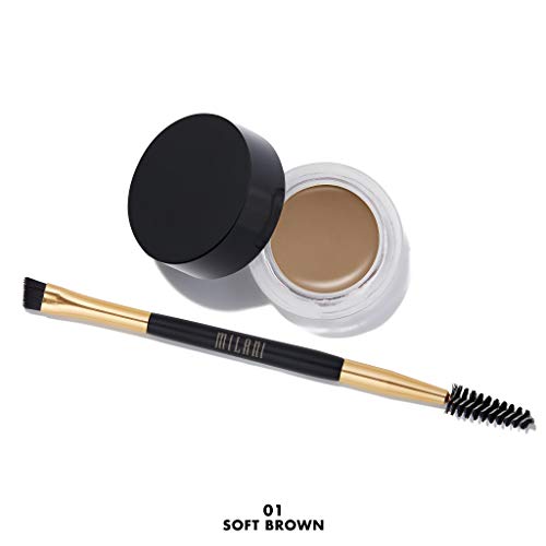 Milani Stay Put Brow Color - Soft Brown 0.09 Ounce Vegan, Crue
