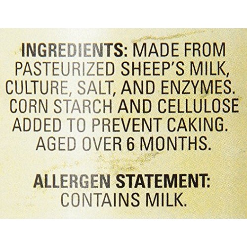 Milanos 100% Imported Romano Cheese Jar, 8 Ounce