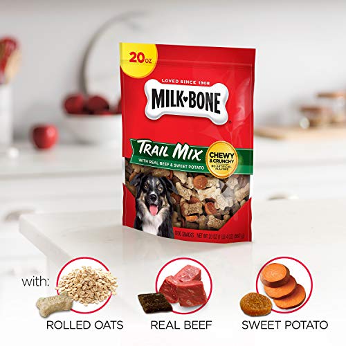 Milk-Bone Trail Mix Dog Treats, Real Beef &Amp; Sweet Potato Flavor,