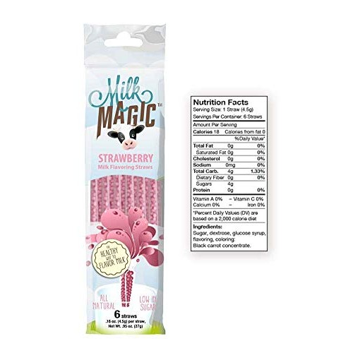 Milk Magic Milk Flavoring Straws Bundle: 2 Chocolate, 2 Strawber Milk Magic Milk Flavoring Straws Bundle: 2 Chocolate, 2 Strawber