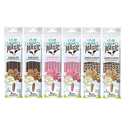 Milk Magic Milk Flavoring Straws Bundle: 2 Chocolate, 2 Strawber Milk Magic Milk Flavoring Straws Bundle: 2 Chocolate, 2 Strawber