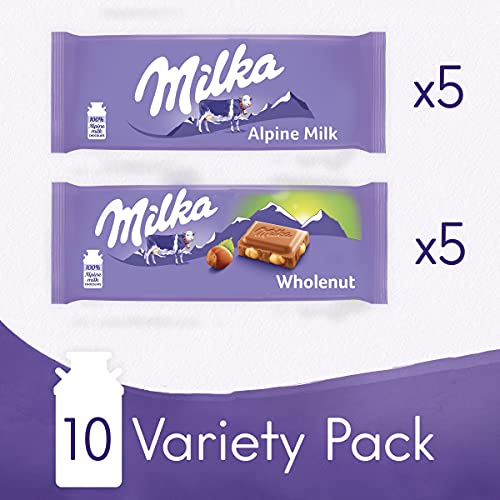 Milka European Chocolate Bars Variety Pack, Alpine Milk Chocolat