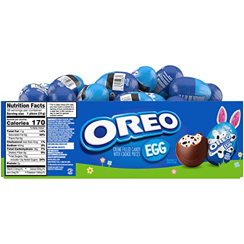 OREO Creme Filled Easter Chocolate Candy Egg, Easter Candy, 48 C...