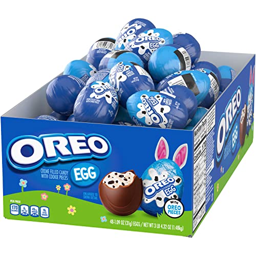 OREO Creme Filled Easter Chocolate Candy Egg, Easter Candy, 48 C...