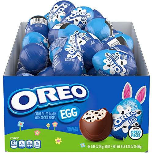 OREO Creme Filled Easter Chocolate Candy Egg, Easter Candy, 48 C...