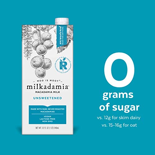 Milkadamia Macadamia Milk, Unsweetened - 32 Fl Oz Pack Of 6