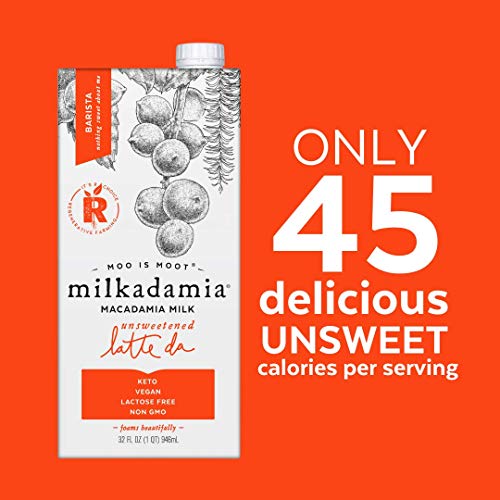 Milkadamia Macadamia Milk, Unsweetened Latte Da Barista Blend -