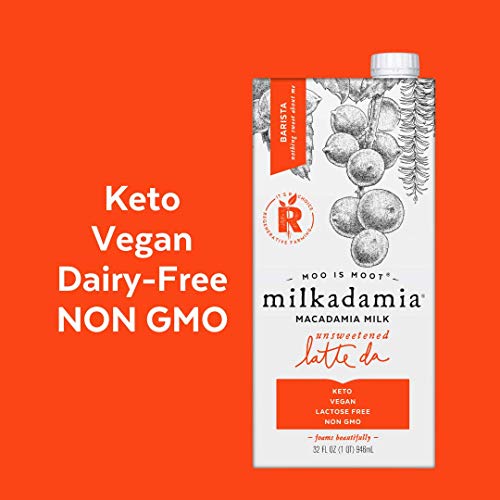Milkadamia Macadamia Milk, Unsweetened Latte Da Barista Blend -