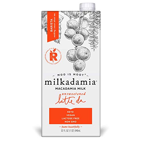 Milkadamia Macadamia Milk, Unsweetened Latte Da Barista Blend -
