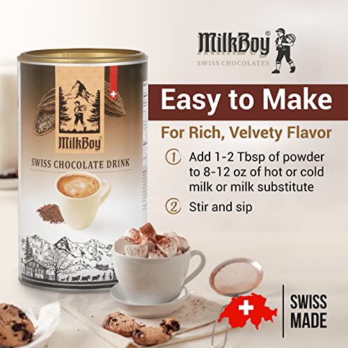 MilkBoy Gourmet Hot Chocolate Mix - Swiss Chocolate Drink for Co...