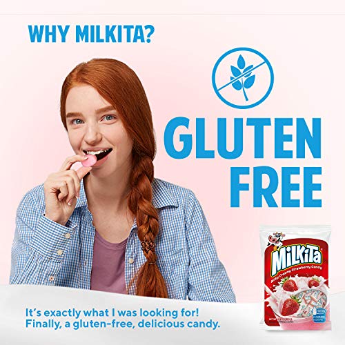 Milkita Creamy Shake Candy Bag, Gluten Free Chewy Candies With C