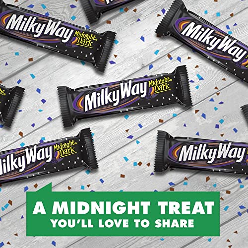 Milky Way-- Single Size Candy Bars--Midnight Dark Chocolate Cara