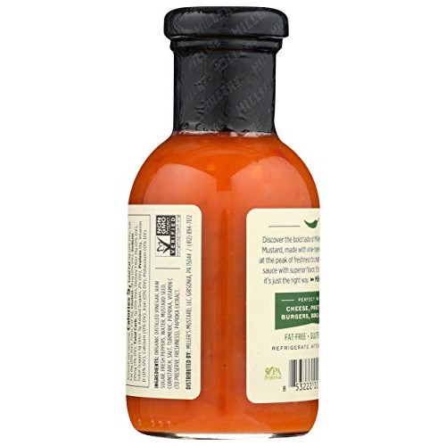 Millers Mustard- Red Mustard Banana Pepper Mild Hot Sauce, Swee