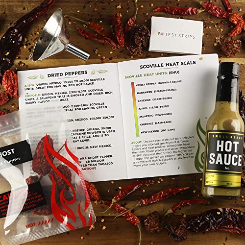 Deluxe Hot Sauce Kit, 3 Bags Of Chili Peppers, Gourmet Spice Ble