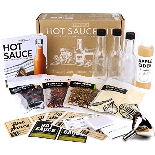 Deluxe Hot Sauce Kit, 3 Bags Of Chili Peppers, Gourmet Spice Ble