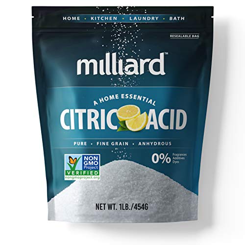 Milliard Citric Acid 1 Pound - 100% Pure Food Grade Non-Gmo Proj