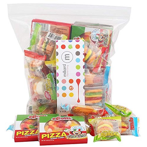 Efrutti Gummi Candy Variety Party Pack: Pizzas, Mini Burgers, So