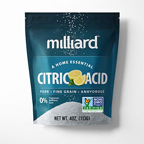 Milliard Citric Acid 4 Ounce - 100% Pure Food Grade Non-Gmo Proj