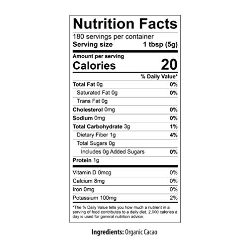 Milliard Organic Raw Cacao Powder / Non-GMO and Gluten Free 2 p...