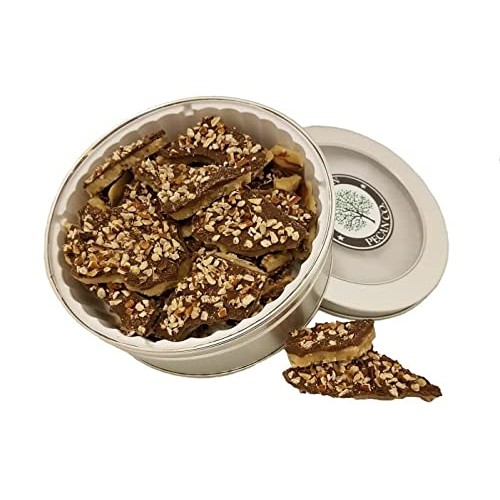Dark Chocolate Pecan Toffee 12 oz Gift Tin | Millican Pecan sinc...
