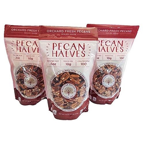 Orchard Fresh Raw Pecan Halves 3-Pound | Millican Pecan since 18...