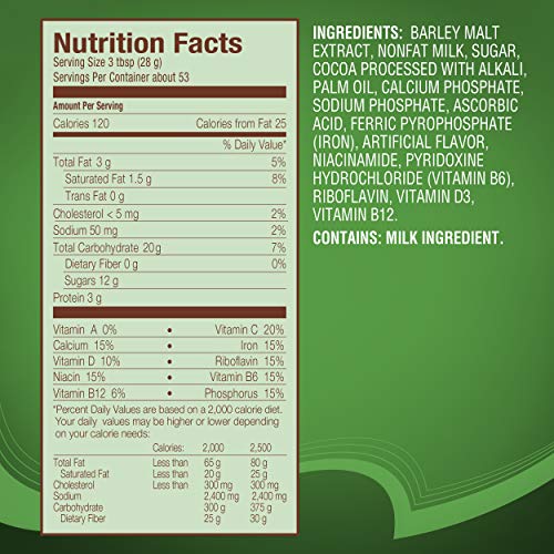 Nestlé Milo Chocolate Malt Beverage Mix, 3.3 Pound Can 1.5Kg |