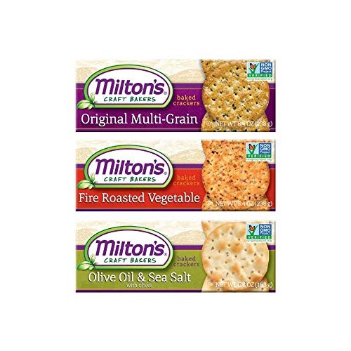 Milton’S Gourmet Crackers. Multi-Grain, Fire Roasted Vegetable,