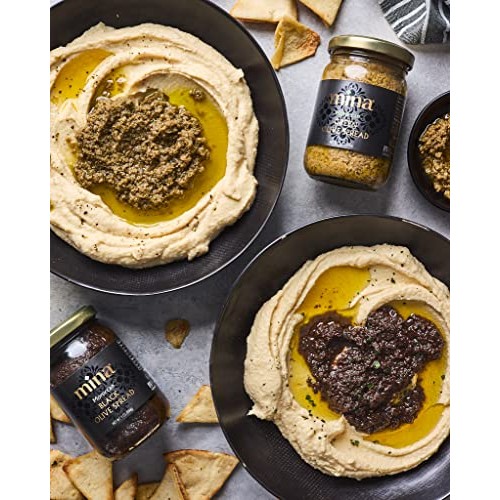 Mina Black Olive Spread, Gourmet Tapenade, 7 Ounce 200g
