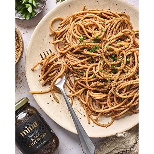 Mina Black Olive Spread, Gourmet Tapenade, 7 Ounce 200g