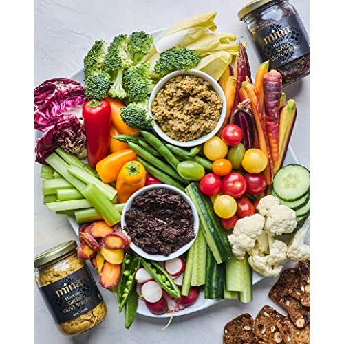 Mina Green Olive Spread, Gourmet Tapenade, 7 Ounce 200g