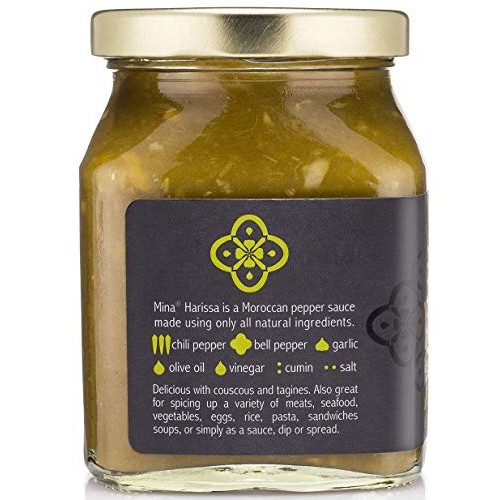 Mina, Sauce Harissa Spicy Green Pepper, 10 Ounce